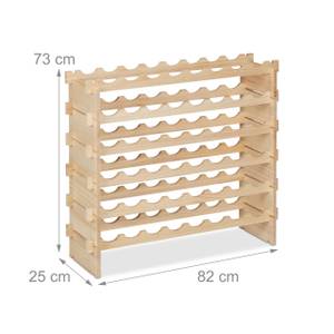 Stapelbares Weinregal für 48 Flaschen Braun - Holzwerkstoff - 82 x 73 x 25 cm