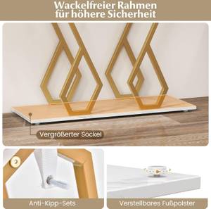 Eingangstisch JV11212WH Gold - Holzwerkstoff - 30 x 79 x 100 cm