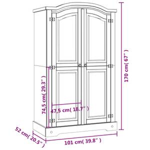 Kleiderschrank 299734 Braun