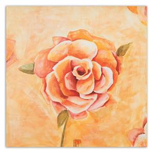 home24 leinwand kaufen Bild Orange auf Rose Blumen |
