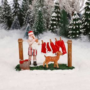 Weihnachtsdorf-Miniatur Weihnachtsmanns Mehrfarbig (12.5 x 8 x 7.5)