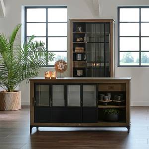 Buffet The Hoxton Noir - Bois massif - 175 x 90 x 42 cm