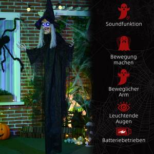 Halloween-Hexe 844-693V00BK Schwarz - Textil - 18 x 183 x 130 cm