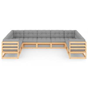 Garten-Lounge-Set (9-teilig) 3009775-2 Grau - Holz
