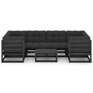 Garten-Lounge-Set (7-teilig) 3009772-2 Anthrazit - Schwarz