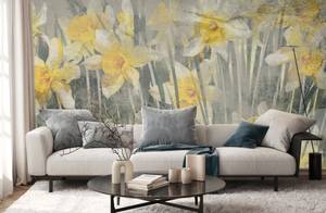 Papier Peint Jonquilles Fleurs Vintage 180 x 120 x 120 cm