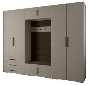 Garderobe Inova 3 Z14 Schwarz - Braun - Grau - Schwarz