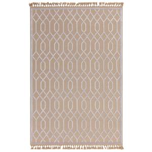 Tapis moderne en jute et coton TORSY Blanc - 120 x 170 cm