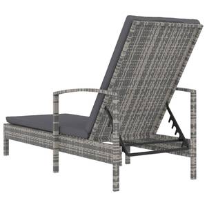 Sonnenliege 294023 Grau - Kunststoff - Polyrattan - 68 x 95 x 195 cm