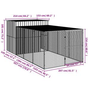 Hundehütte 3030305 Hellgrau - Tiefe: 457 cm