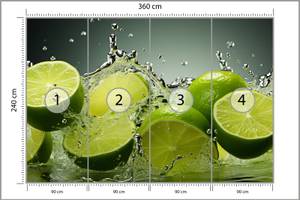 Papier Peint Citrons Verts Agrumes Fruit 360 x 240 x 240 cm