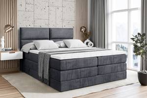 Boxspringbett BOXI3 KING Steingrau - Breite: 160 cm