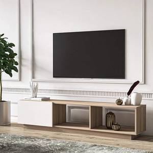 TV-Schrank Lepando weiß/braun Braun - Holzwerkstoff - 180 x 42 x 37 cm