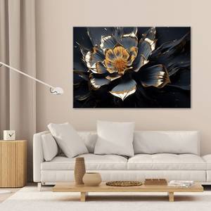 KUNSTDRUCK Luxurious Metallic Flower 90 x 60 cm