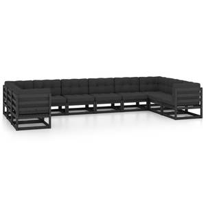 Salon de jardin (lot de 10) 3009777-2 Anthracite - Noir