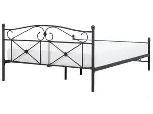 Lit double RODEZ Noir - Largeur : 146 cm