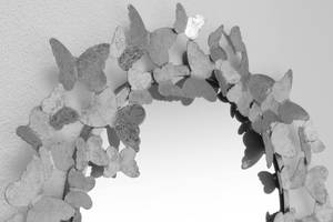 Wandspiegel Schmetterlingsflug Silber - Metall - 63 x 63 x 4 cm