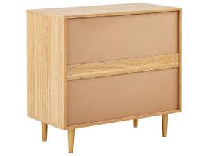 Sideboard POTOSI Braun - Gold - Rattan - 80 x 77 x 40 cm