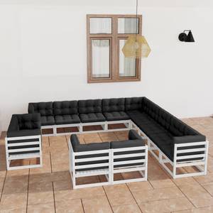 Garten-Lounge-Set (13-teilig) 3009714-2 Anthrazit - Weiß