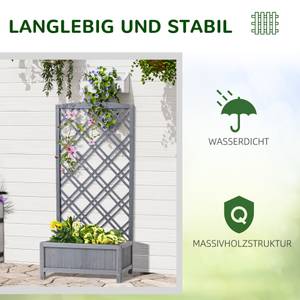 Hochbeet 845-463GY Grau - Holzwerkstoff - 28 x 120 x 64 cm