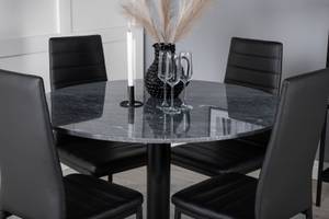 Essgruppe Estelle 62 (5-teilig) Schwarz - Massivholz - 106 x 75 x 106 cm