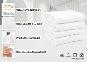 Handtücher 00000123 10er-Set Weiß - Textil - 50 x 1 x 100 cm