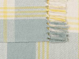 Couverture BETALI Vert - Jaune - Fibres naturelles - 125 x 1 x 150 cm