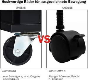 Küchenwagen rollbar, Kücheninsel Schwarz