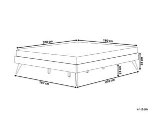 Doppelbett BERRIC Weiß - Breite: 187 cm