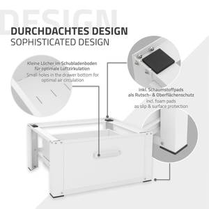 Waschmaschinen Untergestell ML-DESIGN Weiß - Metall - 54 x 32 x 63 cm