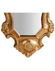 Miroir Avec Cadre Doré Doré - Bois massif - 3 x 40 x 25 cm