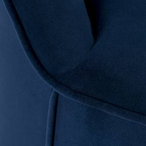 Fauteuil tissu velours bleu marine Bleu - Textile - 60 x 76 x 60 cm