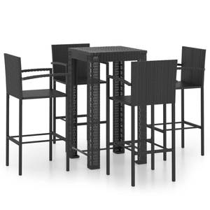 Bar-Set (5-teilig) 3064808 Schwarz - Metall - 61 x 111 x 61 cm