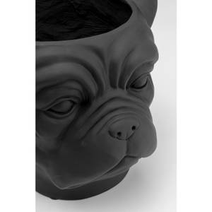 Cache-pot bouledogue noir Noir - Verre - 33 x 38 x 35 cm