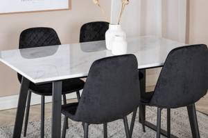 Essgruppe Estelle 44 (5-teilig) Schwarz - Massivholz - 90 x 75 x 140 cm