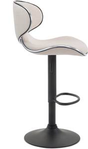 Tabouret de bar Las Vegas V2 Lot de 2 Blanc crème - Noir