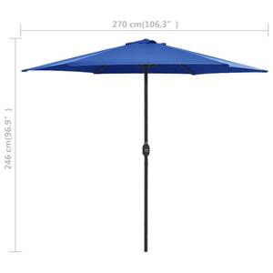 Parasol 3001273 Bleu - Métal - Textile - 270 x 246 x 270 cm