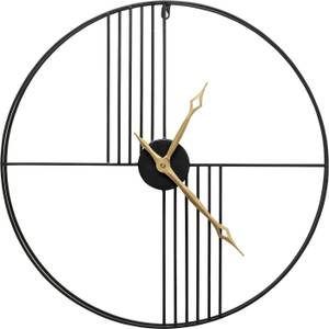 Horloge murale Strings Noir - Métal - 60 x 60 x 6 cm