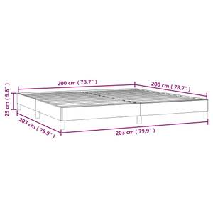 Bettgestell 3016038-3 Braun - Grün - Breite: 203 cm