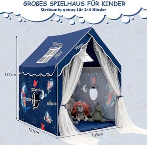 Kinderspielhaus Prinzessin Prinzess Blau - Kunststoff - 105 x 137 x 121 cm