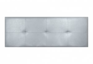 TETE DE LIT SIMILI CUIR ARGENT 170 Argenté - Profondeur : 170 cm