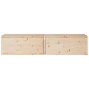 Wandschrank 3013352-2 (2er Set) Braun - Massivholz - Holzart/Dekor - 80 x 35 x 30 cm