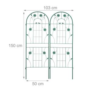 Rankgitter im 2er Set 150 cm Grün - Metall - 50 x 150 x 2 cm