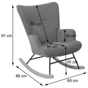 Schaukelstuhl N14 Grau