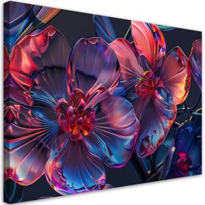 KUNSTDRUCK Neon Prism Blossoms 3 120 x 80 cm