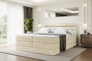 Boxspringbett CELESTIA KING Ecru - Breite: 160 cm