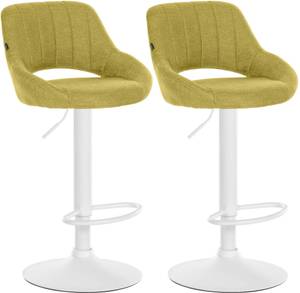 Tabouret de bar Milet Lot de 2 Vert - Blanc