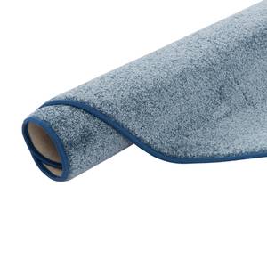 Hochflor Velours Teppich Luna Rund Blau - 200 x 200 cm