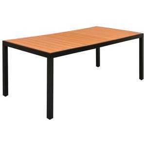 Salle à manger (lot de 7) 3060056 Noir - Bois manufacturé - Métal - Matière plastique - 90 x 74 x 185 cm