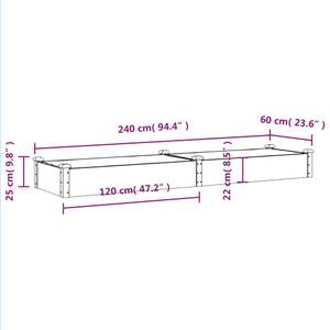 Hochbeet 3029101 Braun - 60 x 240 cm